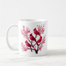 Search for red tree mugs Red cardinal bird