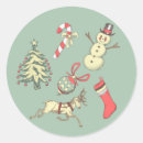 Search for vintage snowman stickers Christmas tree