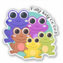 Search for fun frog stickers Fully rely on god