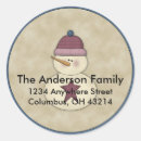 Search for snowman return address stickers Cute