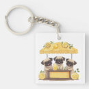 Search for cartoon pug key rings Illustration