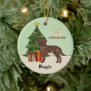Search for labrador retriever christmas tree decorations Chocolate lab