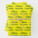 Search for green and yellow wrapping paper Happy birthday