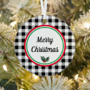 Search for double sided christmas tree decorations Black and white
