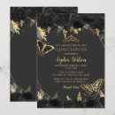 Search for elegant butterfly invitations Gold