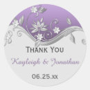 Search for silver and purple wedding stickers Floral