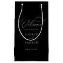 Search for wedding welcome gift bags Black and white