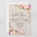 Search for rustic wood bridal shower invitations Floral