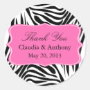 Search for zebra print wedding stickers Pink