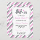 Search for pink and grey elephant baby shower invitations Animal