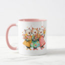 Search for colorful cat coffee mugs Illustration