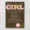 Search for owl baby girl shower invitations Pink