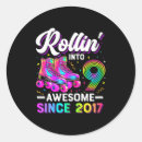 Search for ninth birthday stickers Modern