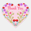 Search for heart with flowers stickers Thank you
