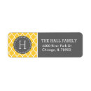 Search for yellow grey return address labels Pattern