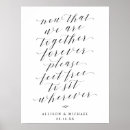 Search for sit anywhere wedding signs Calligraphy