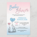 Search for pink blue elephant gender reveal invitations Cute