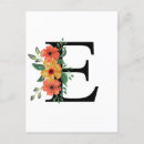 Search for letter e postcards Flowers