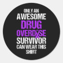 Search for substance abuse awareness stickers Overdose awareness colour