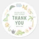 Search for thank you dinosaur stickers Baby shower