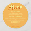 Search for retro wedding menus 70s