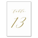 Search for 13 gold table cards Elegant