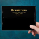 Search for black gold envelopes Modern elegant