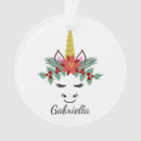 Search for eyelash christmas tree decorations Unicorn face