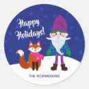 Search for fox christmas stickers Snowflakes