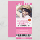 Search for basketball ticket invitations Pink