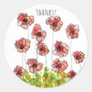 Search for red poppy flower stickers Botanical