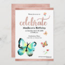 Search for rosegold invitations Butterflies