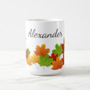 Search for red oak leaves mugs Thanksgiving