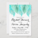 Search for feather bridal shower invitations Blue