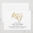 Search for foil 40th birthday invitations Forty