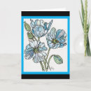 Search for blue poppy cards Watercolor