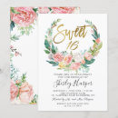 Search for botanical sweet 16 invitations Pink
