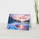 Search for sunset christmas cards Snowy landscape