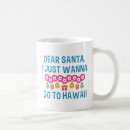 Search for funny hawaiian mugs Santa