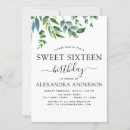 Search for botanical sweet 16 invitations Elegant