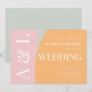 Search for modern geometric wedding invitations Colourful