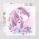 Search for unicorn baby shower invitations Kawaii