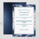 Search for silver trim invitations Blue