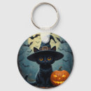 Search for cat with hat key rings Pumpkin