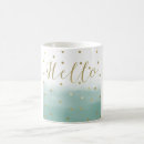 Search for mint and gold mugs Watercolor