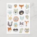 Search for animal face postcards Baby