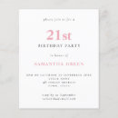 Search for girly 30th birthday invitations Minimalist