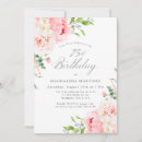 Search for rose 75th birthday invitations Feminine