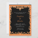 Search for orange and black wedding invitations Vintage