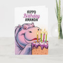 Search for hippo birthday cards Illustration